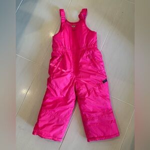 Osh Kosh B'gosh Children's 2T Bright Pink Snow Suit Ski Bibs Winter Cold Weather
